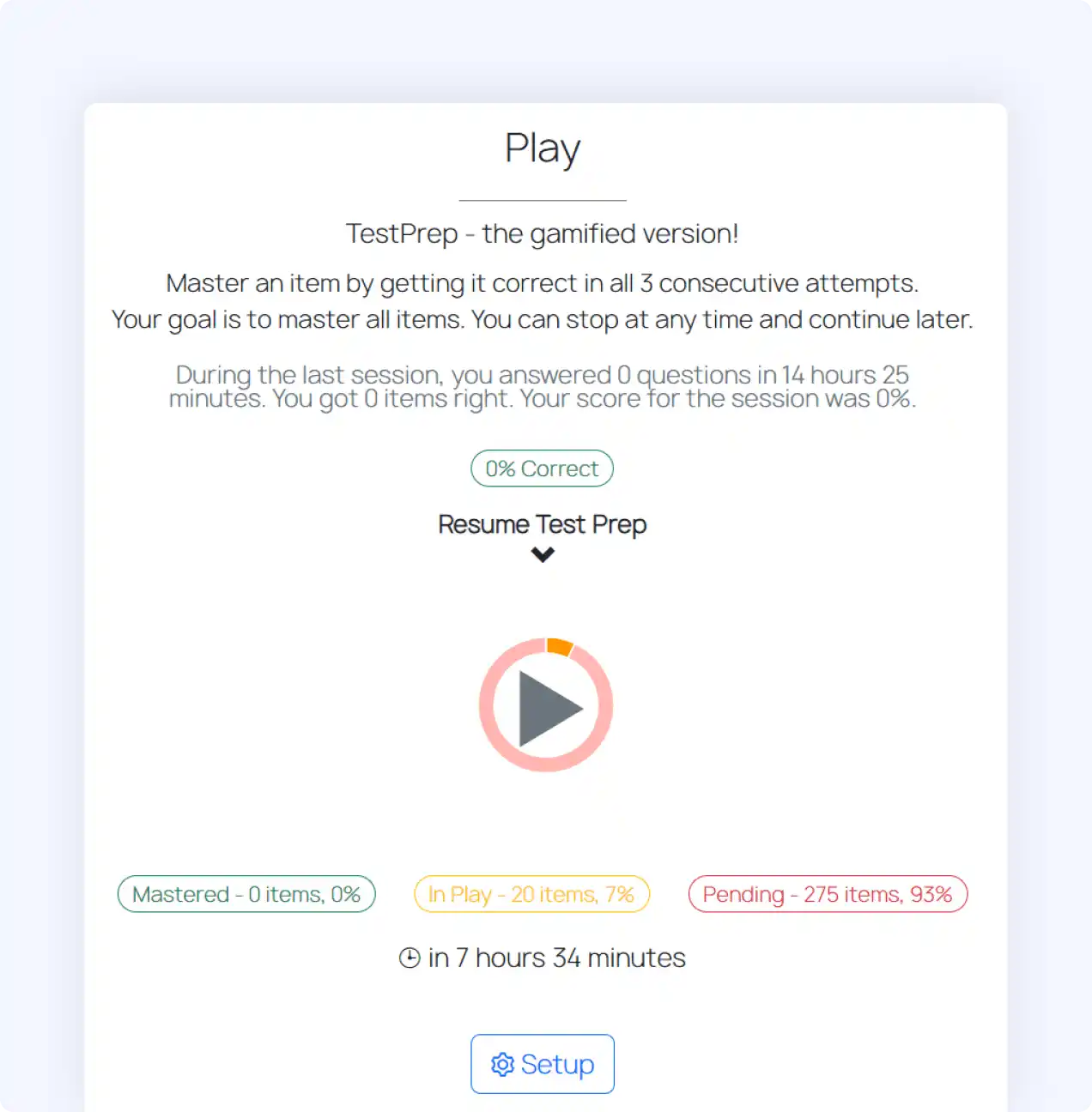 uCertify Play! Gamified Version of Preparation Tests